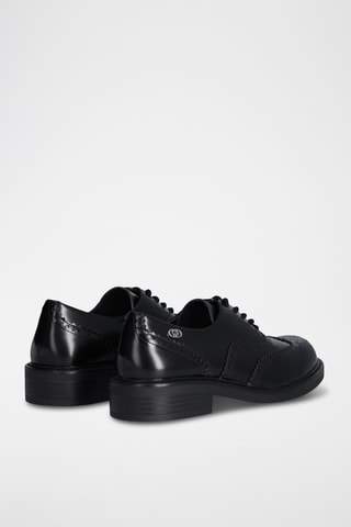 Richelieus vernis en cuir Elisa - Noir