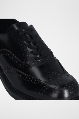 Richelieus vernis en cuir Elisa - Noir