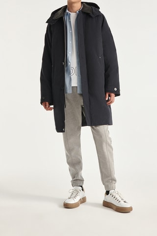 Parka à capuche Bleu marine