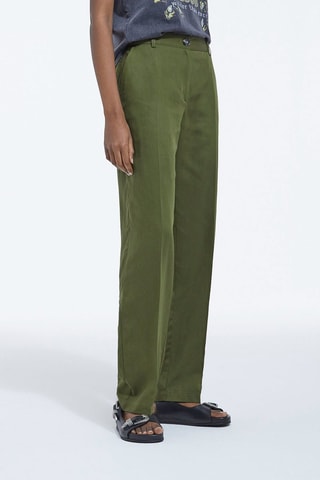 Pantalon wide legs Kaki