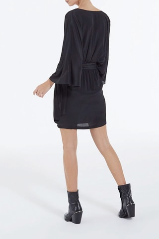 Robe fourreau en soie Noir