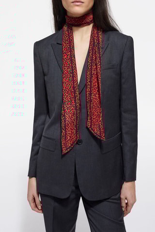 Foulard en soie - Rouge et noir