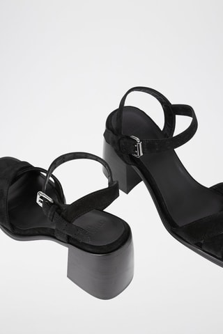 Sandales en nubuck - Noir