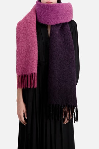 Écharpe en alpaga et laine - Bordeaux