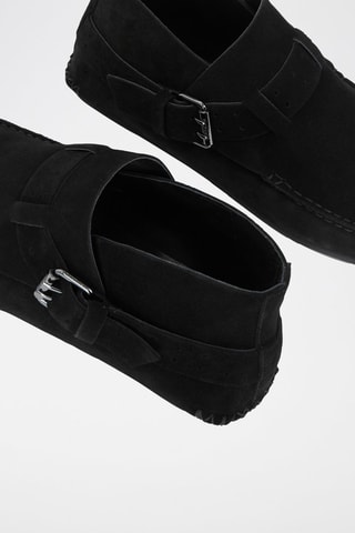 Chaussures en cuir nubuck Noir