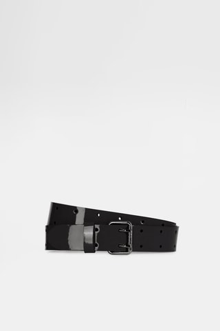 Ceinture en cuir de veau - Noir