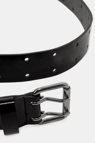 Ceinture en cuir de veau - Noir