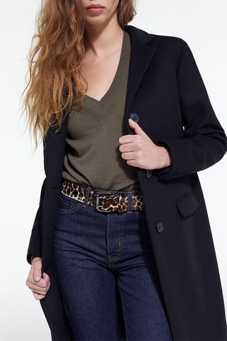 Ceinture en cuir de veau - Marron