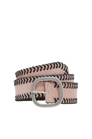 Ceinture en croûte de cuir - Rose clair