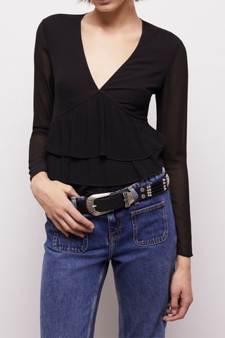 Ceinture en cuir - Noir