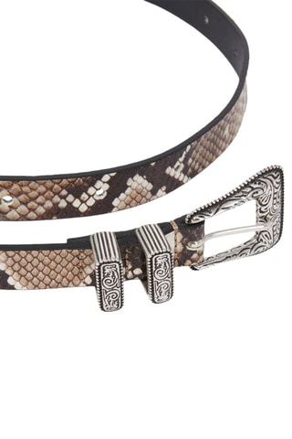 Ceinture en cuir de veau - Beige