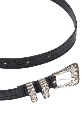 Ceinture en cuir verni - Noir