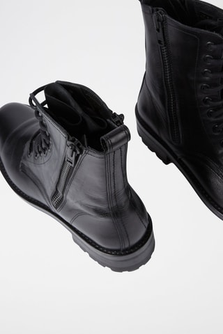 Bottines en cuir - Noir