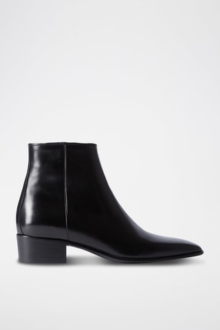 Bottines en cuir - Noir