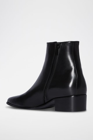 Bottines en cuir - Noir