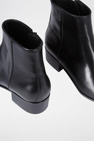 Bottines en cuir - Noir
