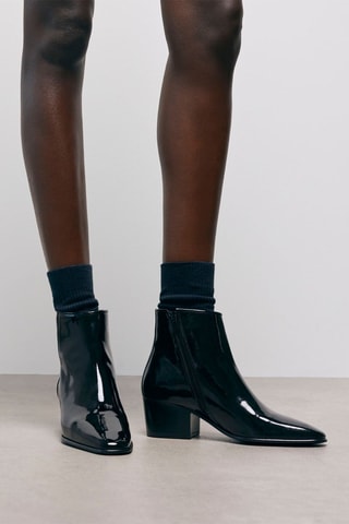 Bottines en cuir - Noir