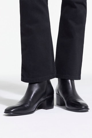 Bottines en cuir - Noir