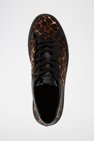 Baskets en cuir de veau - Marron et noir