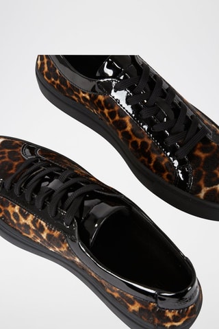 Baskets en cuir de veau - Marron et noir