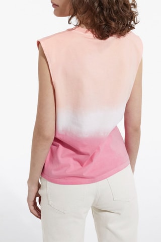 Débardeur dip and dye - Corail et rose