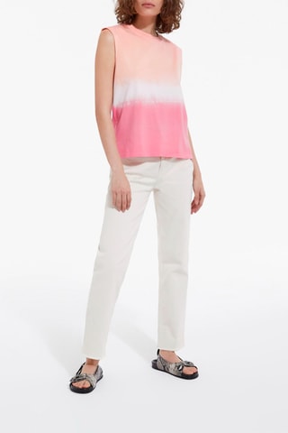 Débardeur dip and dye - Corail et rose