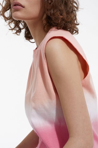 Débardeur dip and dye - Corail et rose