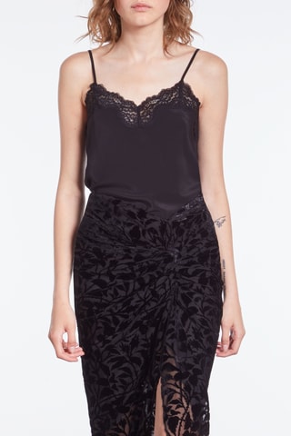 Caraco en soie - Noir