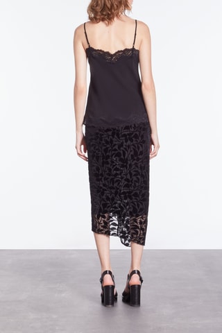 Caraco en soie - Noir