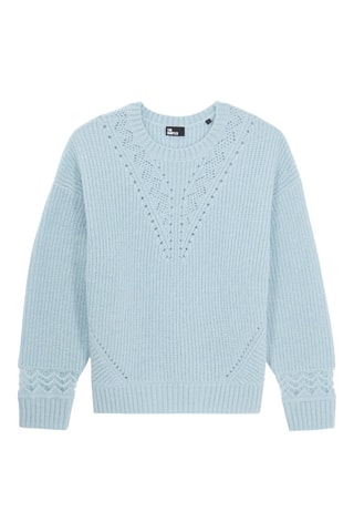 Pull en laine et alpaga - Bleu