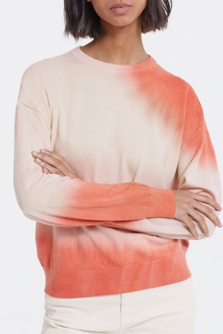 Pull tie and dye en laine - Rose clair et orange
