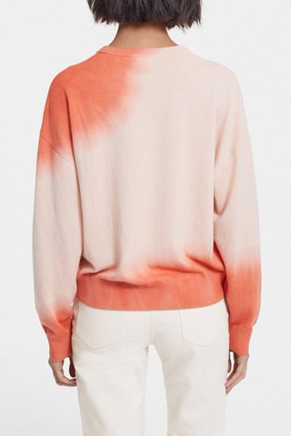 Pull tie and dye en laine - Rose clair et orange
