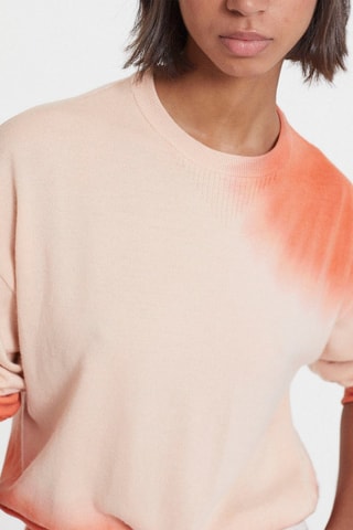 Pull tie and dye en laine - Rose clair et orange