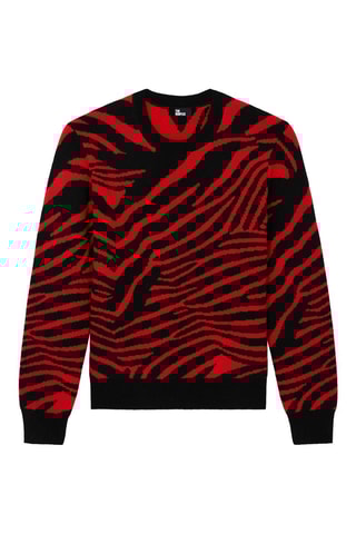 Pull en laine Noir et rouge