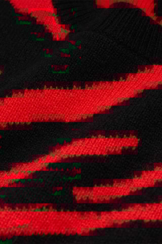 Pull en laine Noir et rouge