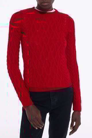 Pull en mérinos - Rouge