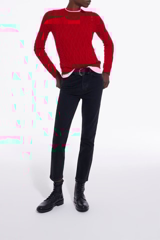 Pull en mérinos - Rouge