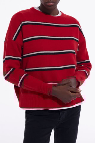 Pull en cachemire et laine - Rouge