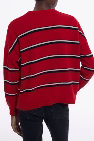 Pull en cachemire et laine - Rouge