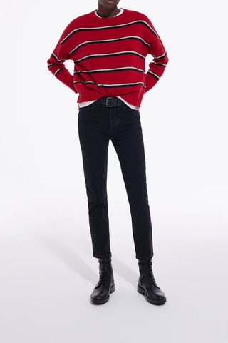 Pull en cachemire et laine - Rouge