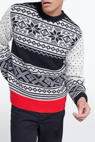 Pull en laine Noir et blanc