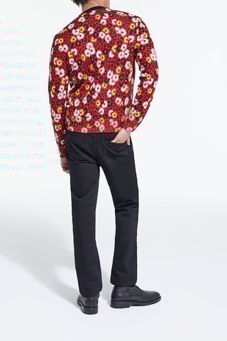 Pull en laine Noir et rouge