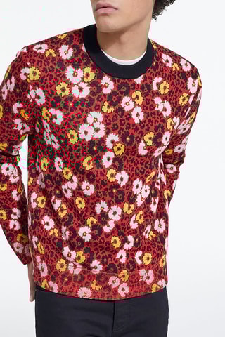 Pull en laine Noir et rouge