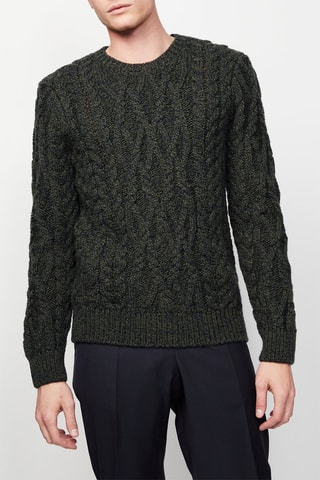 Pull en laine Vert chiné