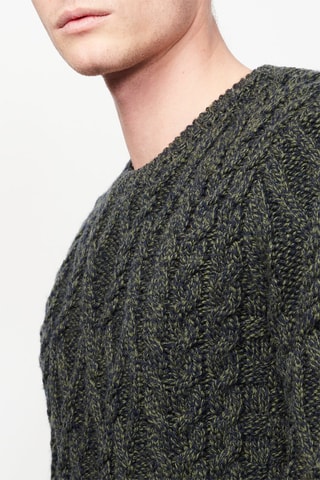 Pull en laine Vert chiné