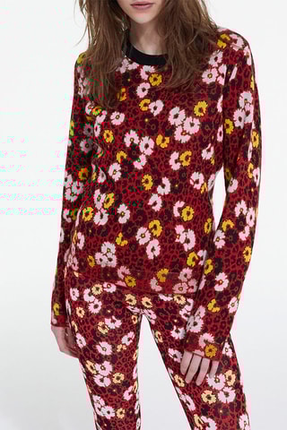 Pull en laine - Rouge et noir