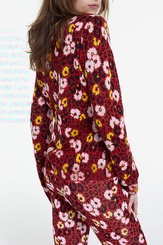 Pull en laine - Rouge et noir