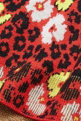 Pull en laine - Rouge et noir