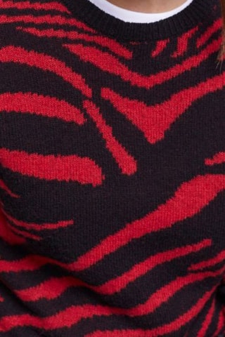 Pull en laine Rouge et noir