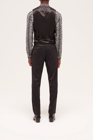 Gilet de costume en laine - Noir